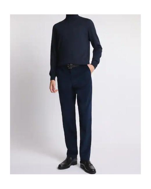 Fay Blue Turtleneck Knitwear for men
