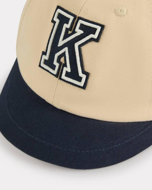 KENZO White Logo Patch Baseball Cap for men