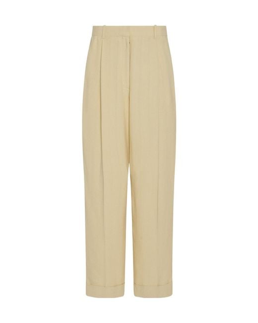 The Row Natural Tor Pleated Casual Pants
