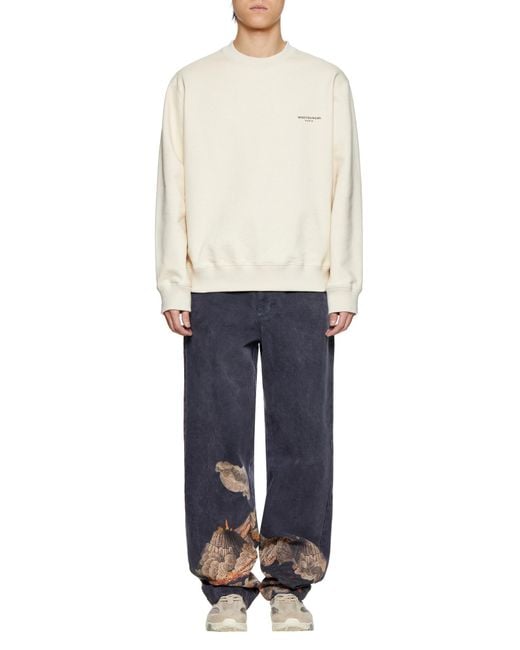 Wooyoungmi Natural Round Collar Long Sleeve Sweater for men