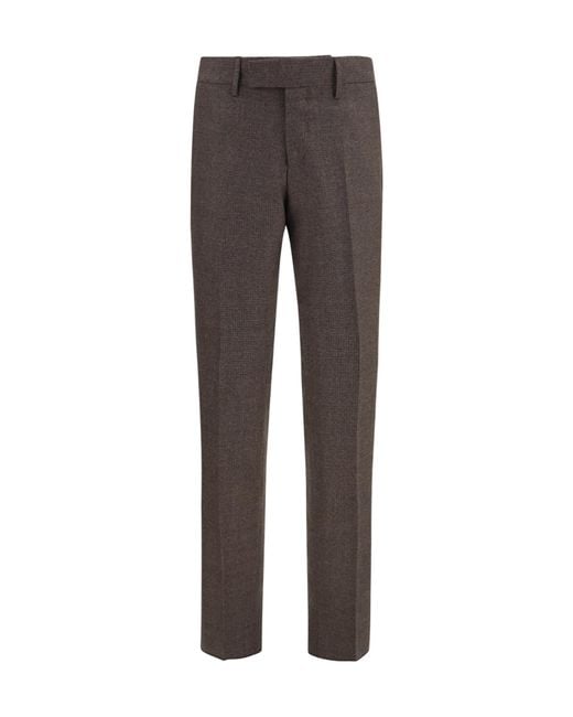 Lardini Gray Straight-Leg Trousers for men
