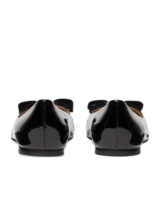 Ferragamo Black Varina Ballerina Shoes