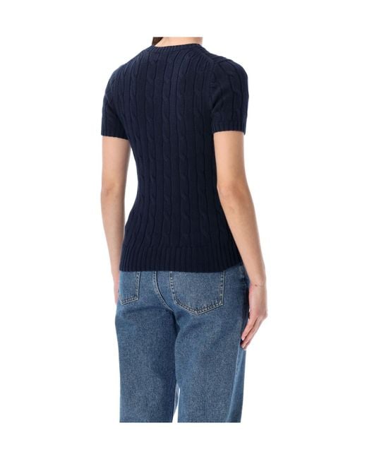 Polo Ralph Lauren Blue Short-Sleeved Crewneck Jumper