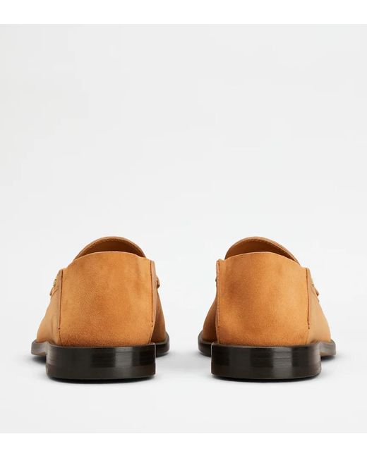Tod's Brown Round-Toe Loafers
