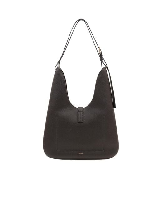 Tom Ford Black Medium Hobo Shoulder Bag
