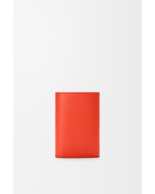 Loewe Red Pebble Small Vertical Wallet