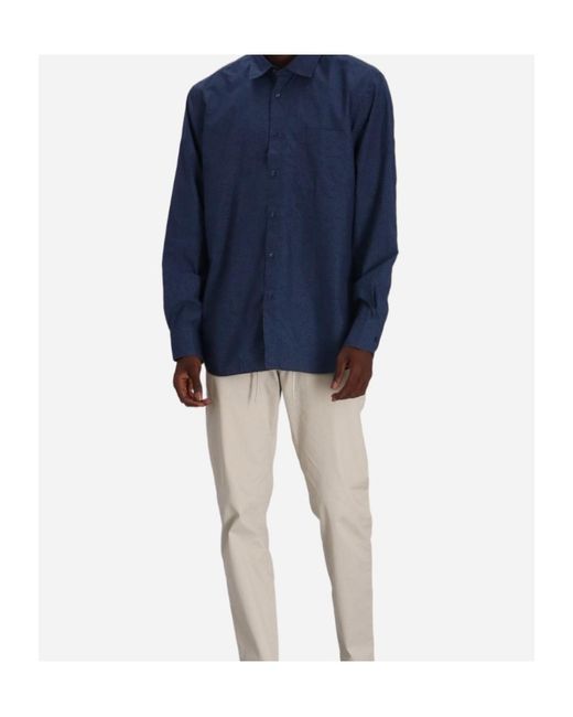 Boss Blue Long-Sleeved Shirt for men