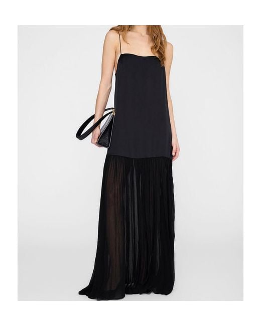 Anine Bing Black Clementine Pleated Maxi Dress
