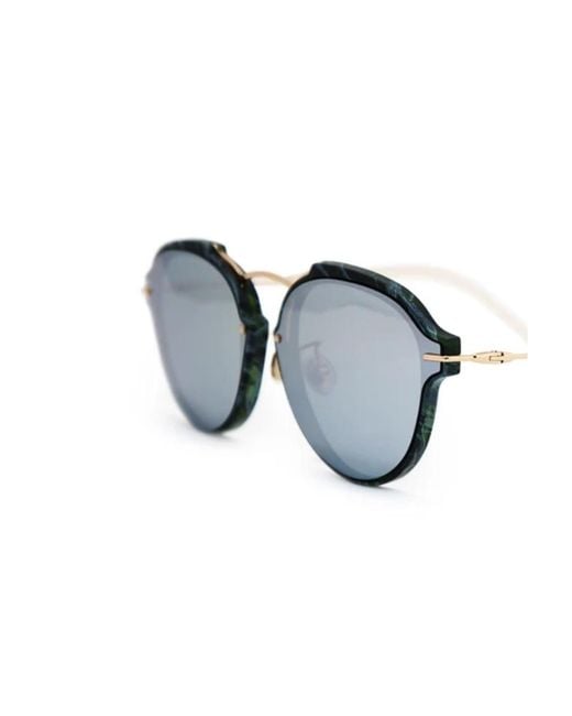 Dior White Round Sunglasses