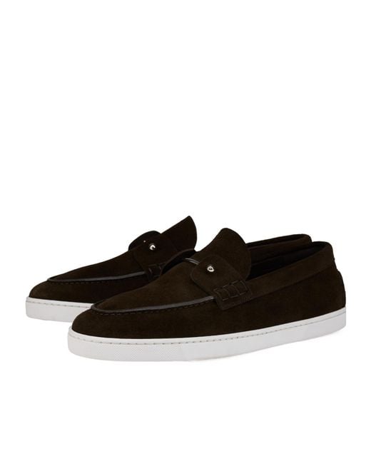 Christian Louboutin Black Chambeliboat Slip-On Loafers for men