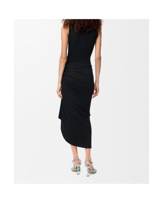 Loewe Black Ribbed Midi Tank Dress