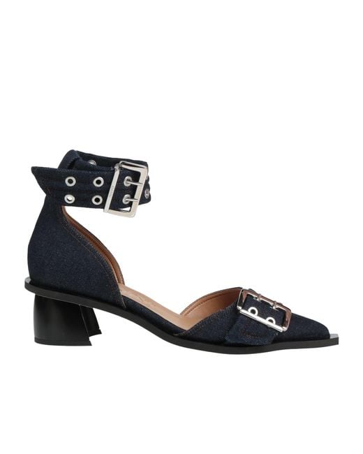 Ganni Black Solid Color Courts