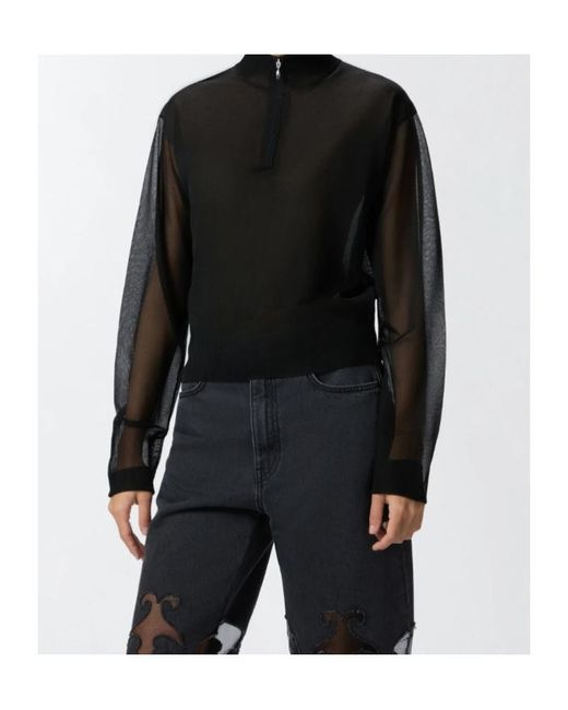 Pinko Black X Patrick Mcdowell Half-Zip Blouse