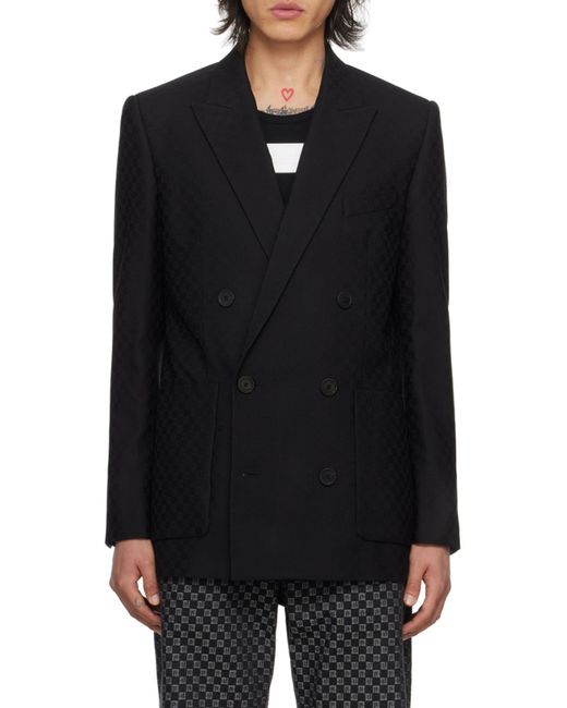 Balmain Blue Double Breasted Tailored Jacket for men
