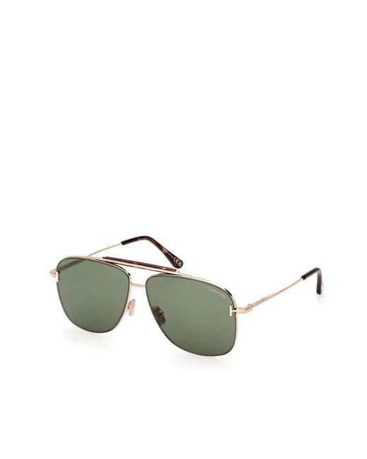 Tom Ford Green Eyewear Pilot Frame Sunglasses for men