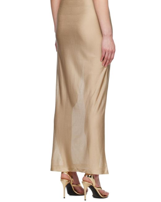 Alaïa Natural Knit Slip Dress