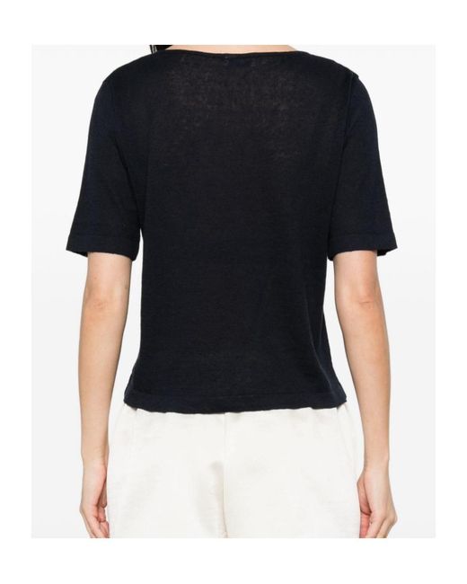 Baserange Black Crew-Neck T-Shirt