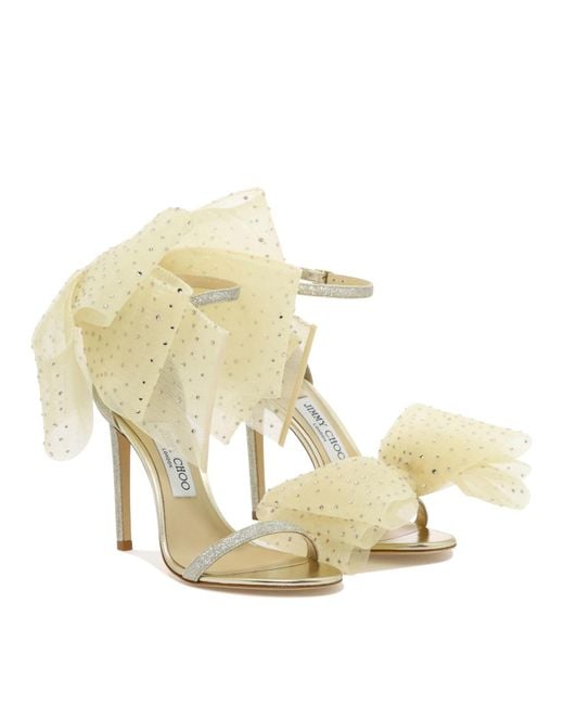 Jimmy Choo White Open-Toed High-Heeled Sandals