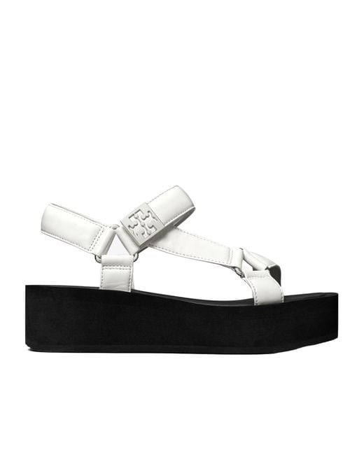 Tory Burch White Mellow Platform Sandals