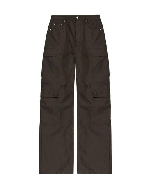 Rick Owens Brown Pocket Cargo Trousers for men