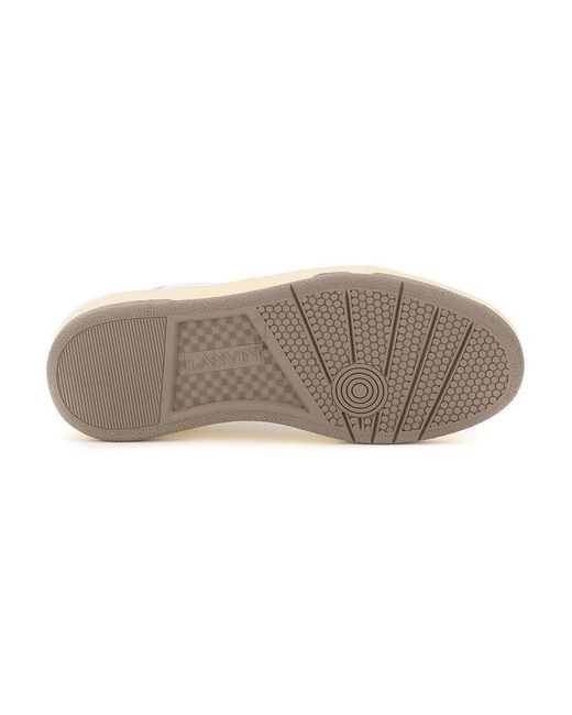 Lanvin White Clay Lace-Up Sneakers