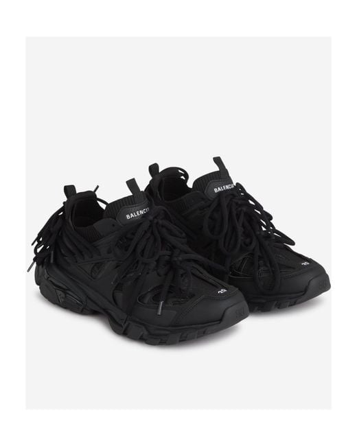 Balenciaga Black Track Lace-Up Sneakers for men