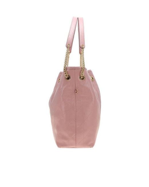 COACH Pink Evelyn Shoulder Bag With Quilting