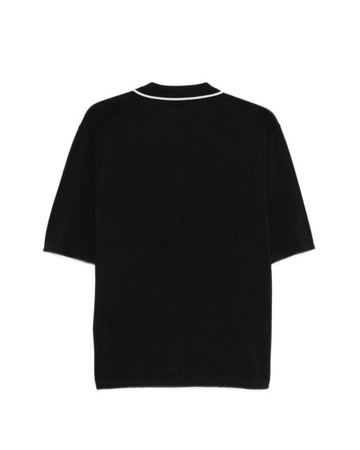 Aspesi Black Lapel Short-Sleeved Shirt for men