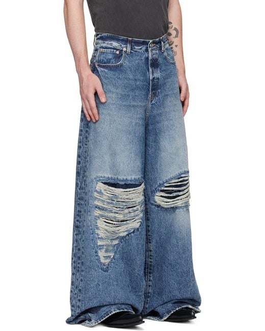 Vetements Blue Logo Jeans for men
