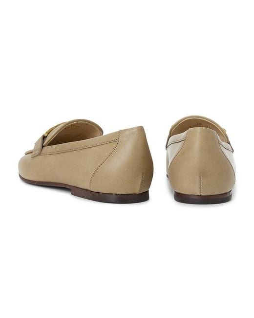 Tod's White Kate Logo Plaque Loafers
