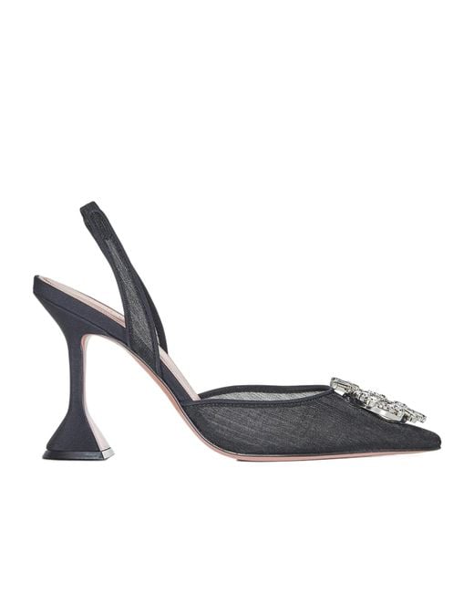 AMINA MUADDI White Pointed High-Heeled Sandals