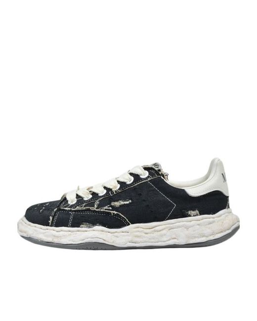 Maison Mihara Yasuhiro Black Charles Og Sole Ripped-Canvas Sneaker for men