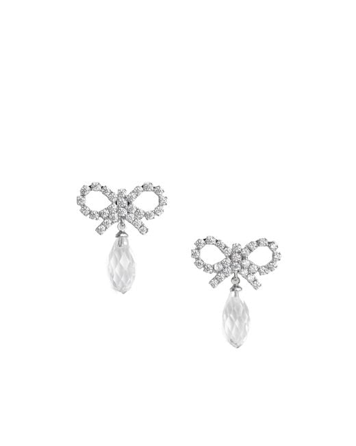 Self-Portrait White Droplet Earrings