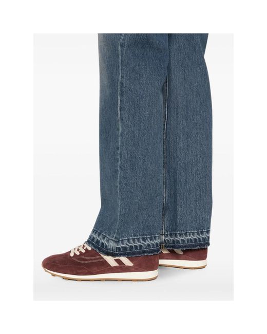 Ba&sh Blue Faded-Detail Denim Trousers