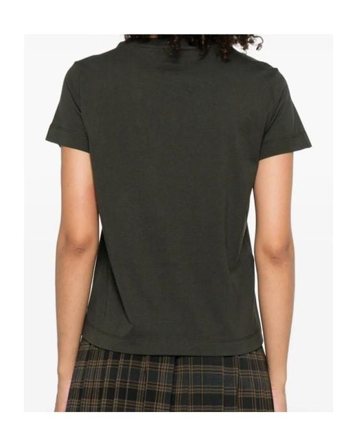 Pinko Green Short-Sleeve Cotton Top