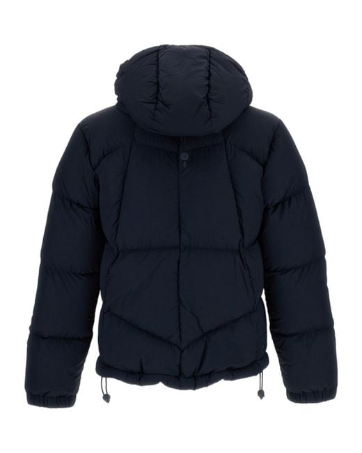 K-Way Blue Hooded Puffer Jacket for men