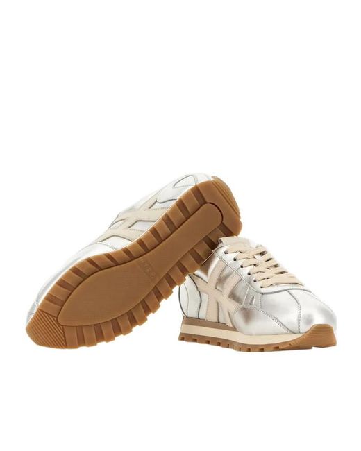 Hogan White Logo Detail Low-Top Sneakers