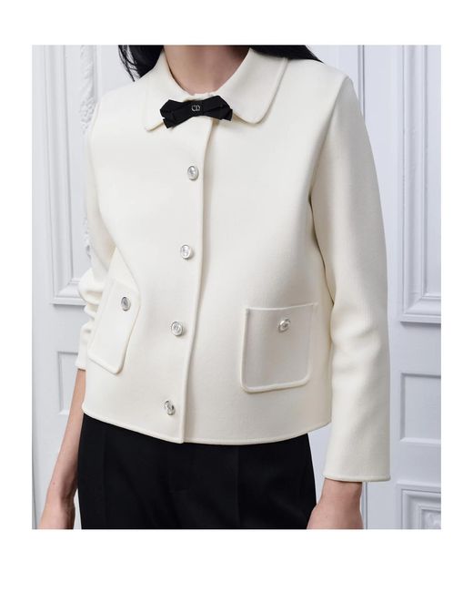 Dior White Cropped Jacket