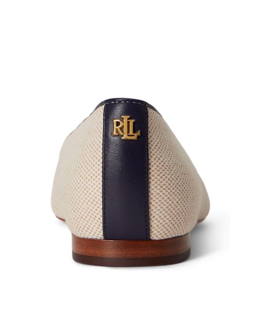 Ralph Lauren Brown Solid Color Ballet Pumps