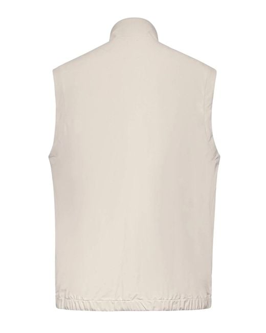 Eleventy White Zip-Up Sleeveless Jacket for men
