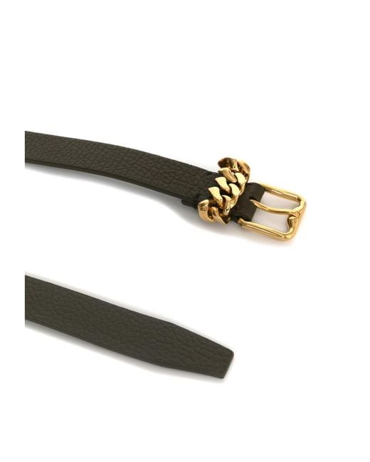 Burberry White Leather Belt