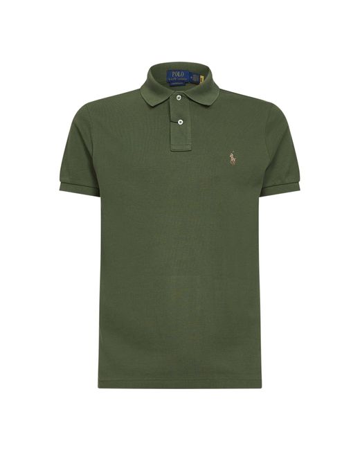 Polo Ralph Lauren Green Logo-Embroidered Straight Hem Polo Shirt for men