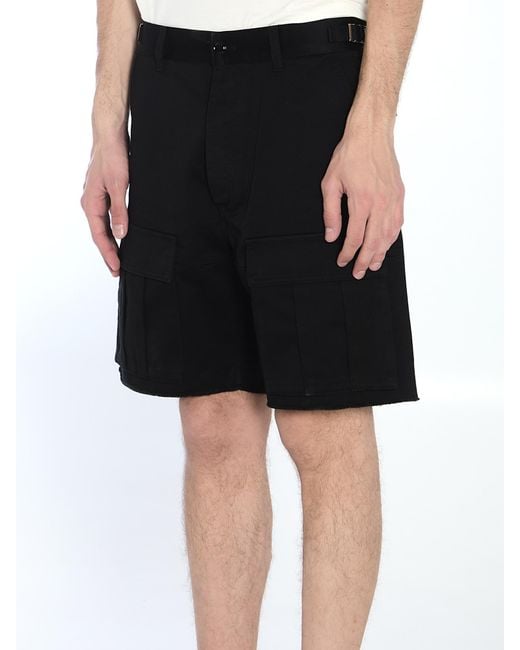 Céline Black Cargo Shorts for men