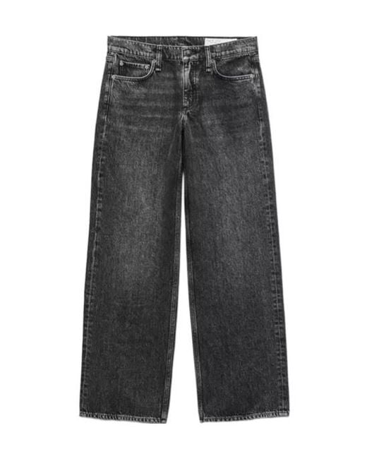 Rag & Bone Gray Saige Straight Jeans