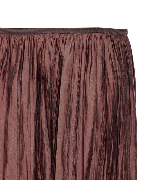 Roberto Collina Purple High-Waisted Pleated Skirt