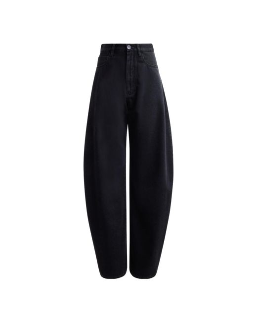 Alaïa Blue Alaïa High-Waist Round Jeans