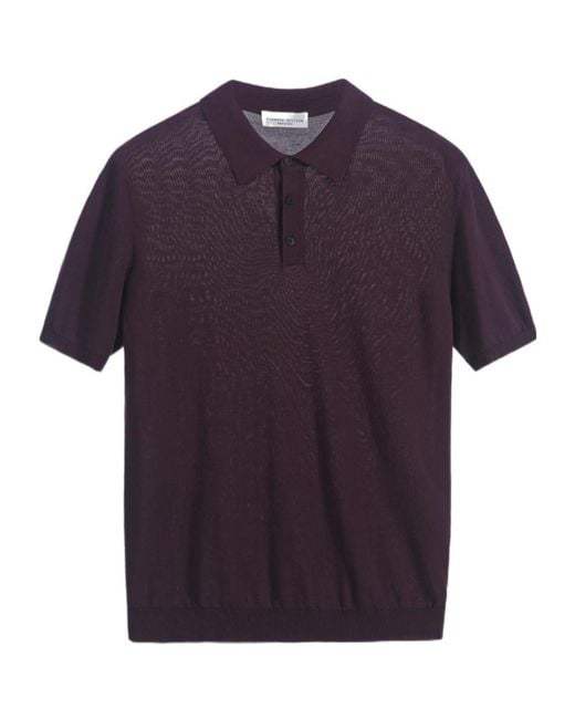 Roberto Collina Purple Mya Knitted Polo Shirt for men