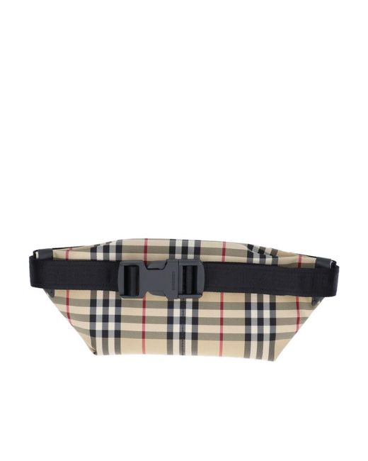 Burberry Multicolor Checked Zipped Belt Bag for men