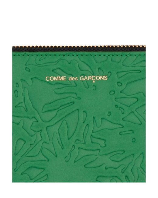 Comme des Garçons Green Logo Wallet for men
