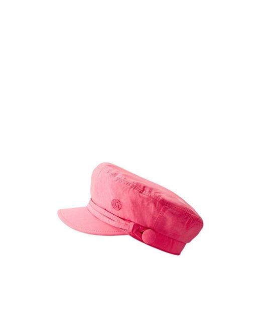 Maison Michel Pink Abby Baker Boy Cap